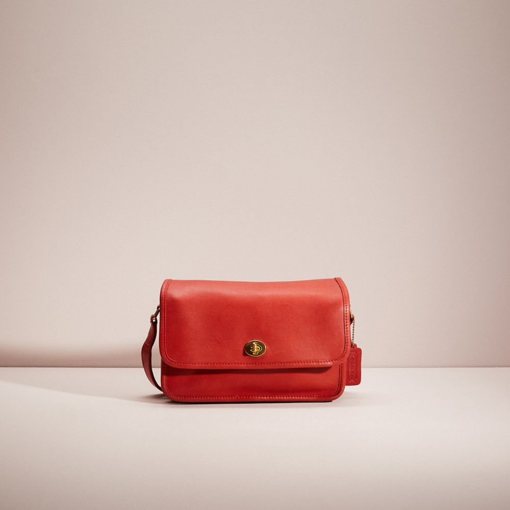 CG013 - Vintage Compartment Bag Brass/Red