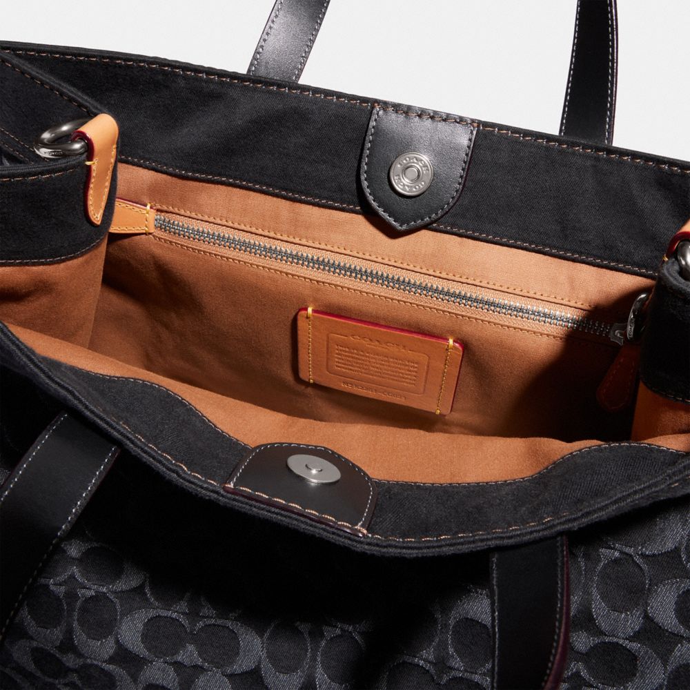 FIELD 40 經典 SIGNATURE 丹寧托特手袋