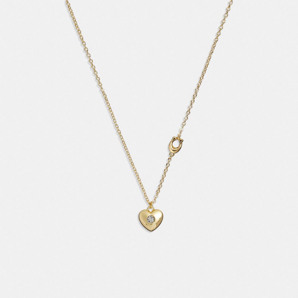 Heart Pendant Necklace - CG068 - Gold