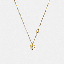 COACH CG068 Heart Pendant Necklace GOLD