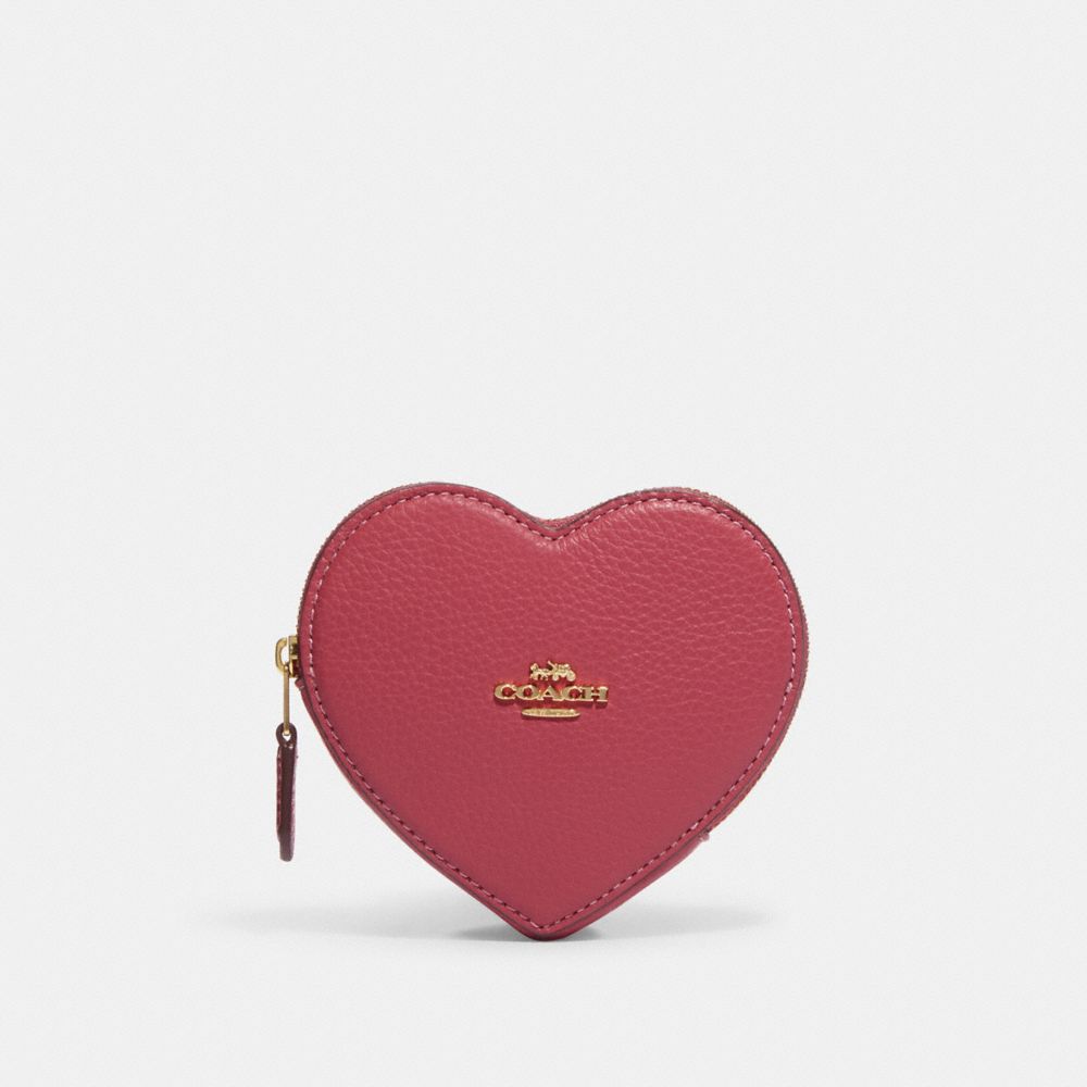Heart Coin Case - CG098 - Gold/Rouge