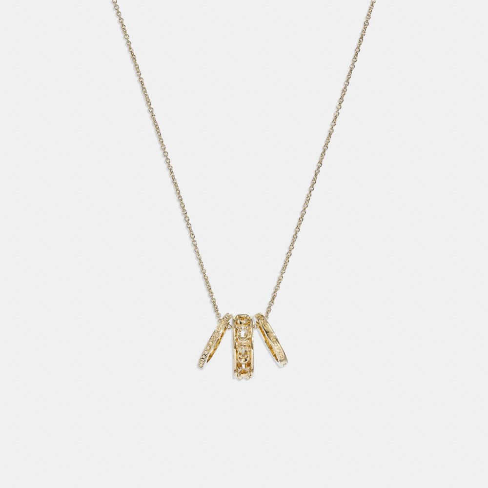 CG142 - Signature Metal Pendant Necklace Gold