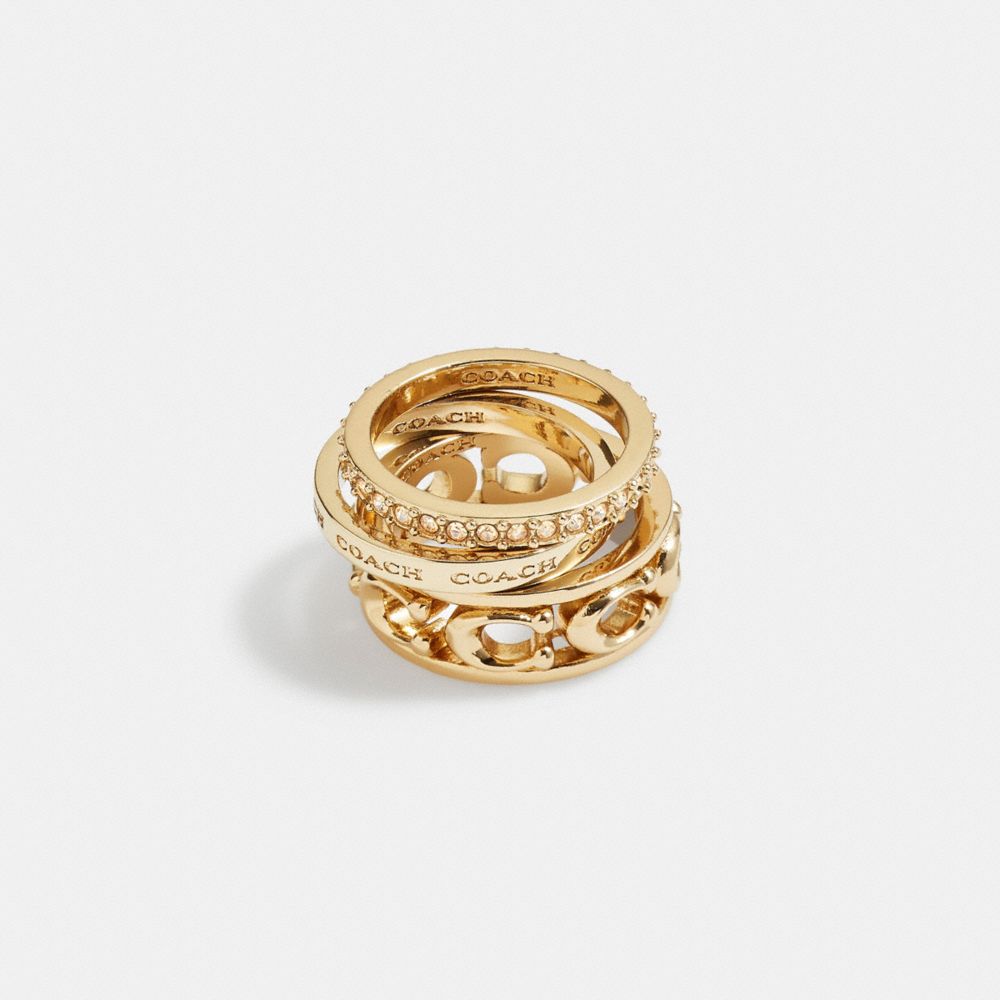 CG143 - Signature Metal Ring Set Gold