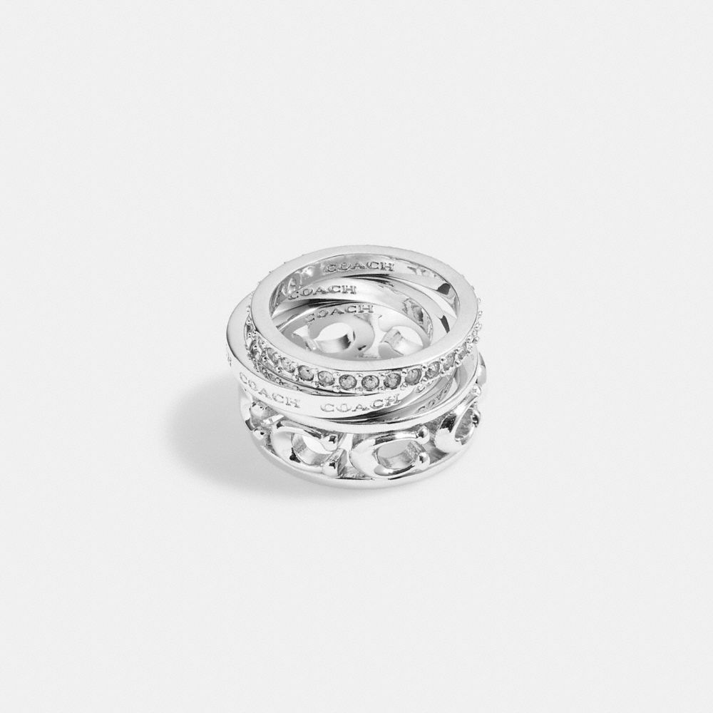 CG143 - Signature Metal Ring Set Silver