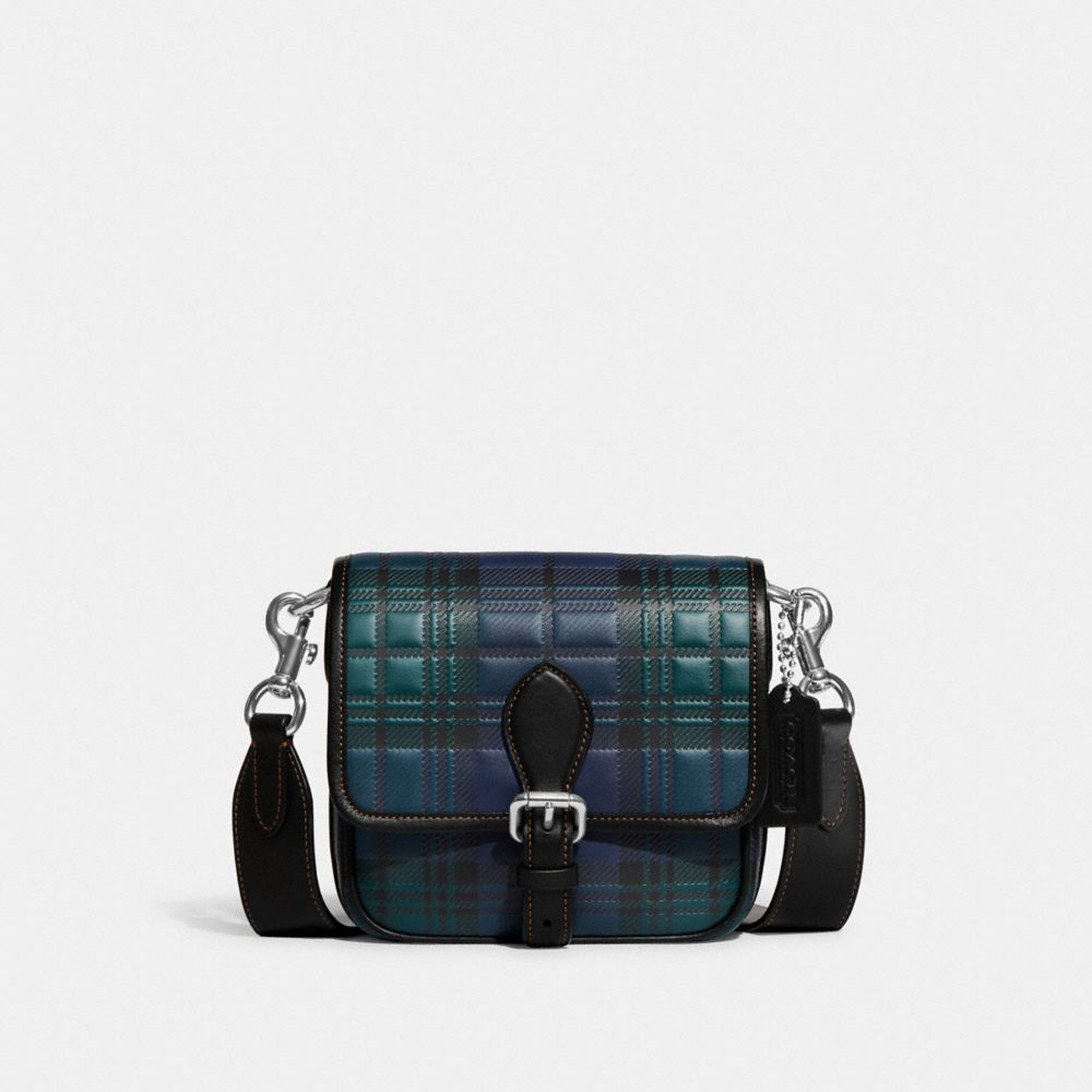 CG146 - Frankie Crossbody 18 With Plaid Print True Navy Multi