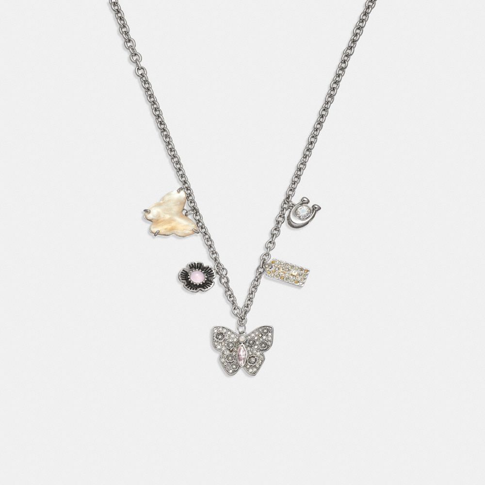 CG163 - Butterfly Charm Necklace Silver