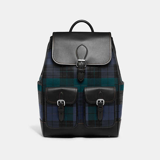 CG207 - Frankie Backpack With Plaid Print True Navy Multi