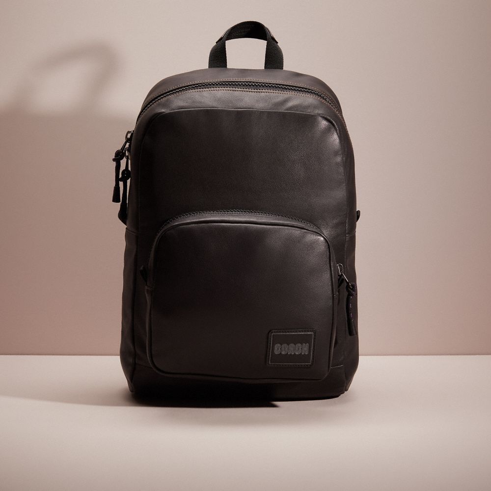CG226 - Restored Pacer Tall Backpack With Coach Patch Black Copper/Black
