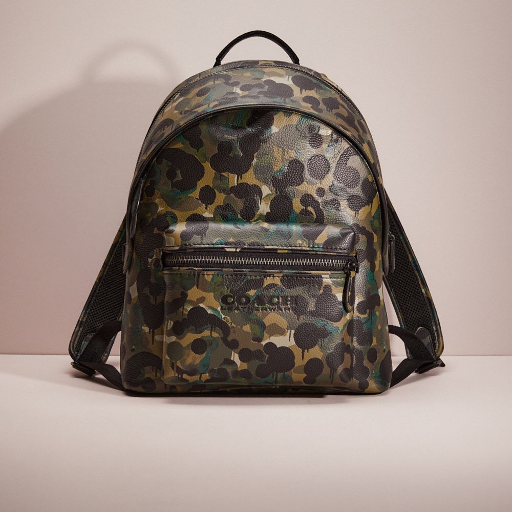 CG232 - Restored Charter Backpack With Camo Print Matte Black/Green/Blue