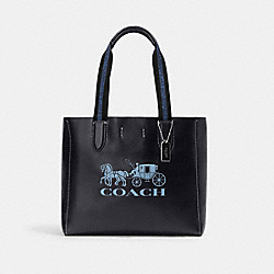 COACH CG469 Derby Tote With Horse And Carriage SILVER/MIDNIGHT NAVY MULTI