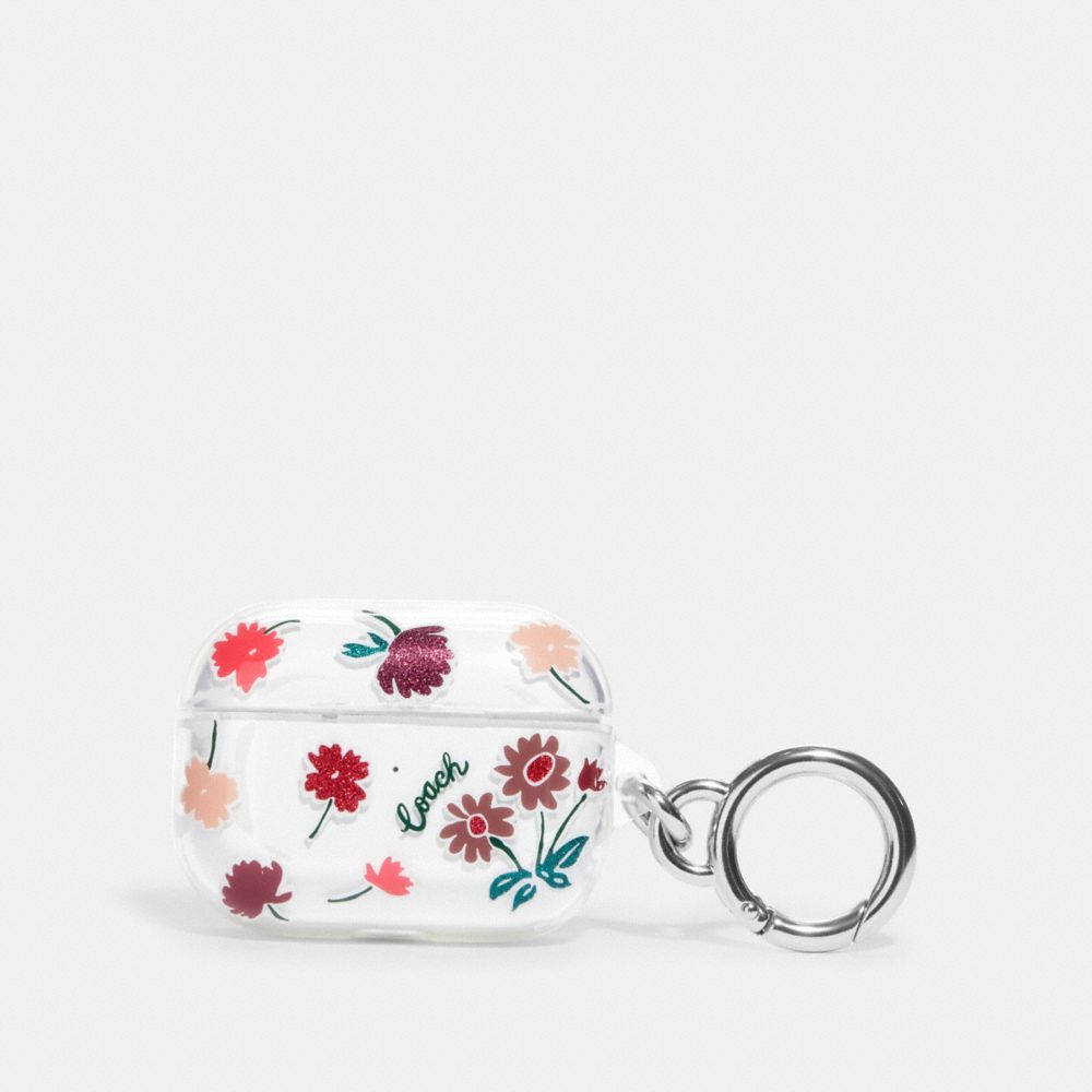 Airpods Pro Case With Mystical Floral Print - CG519 - Clear/Pink
