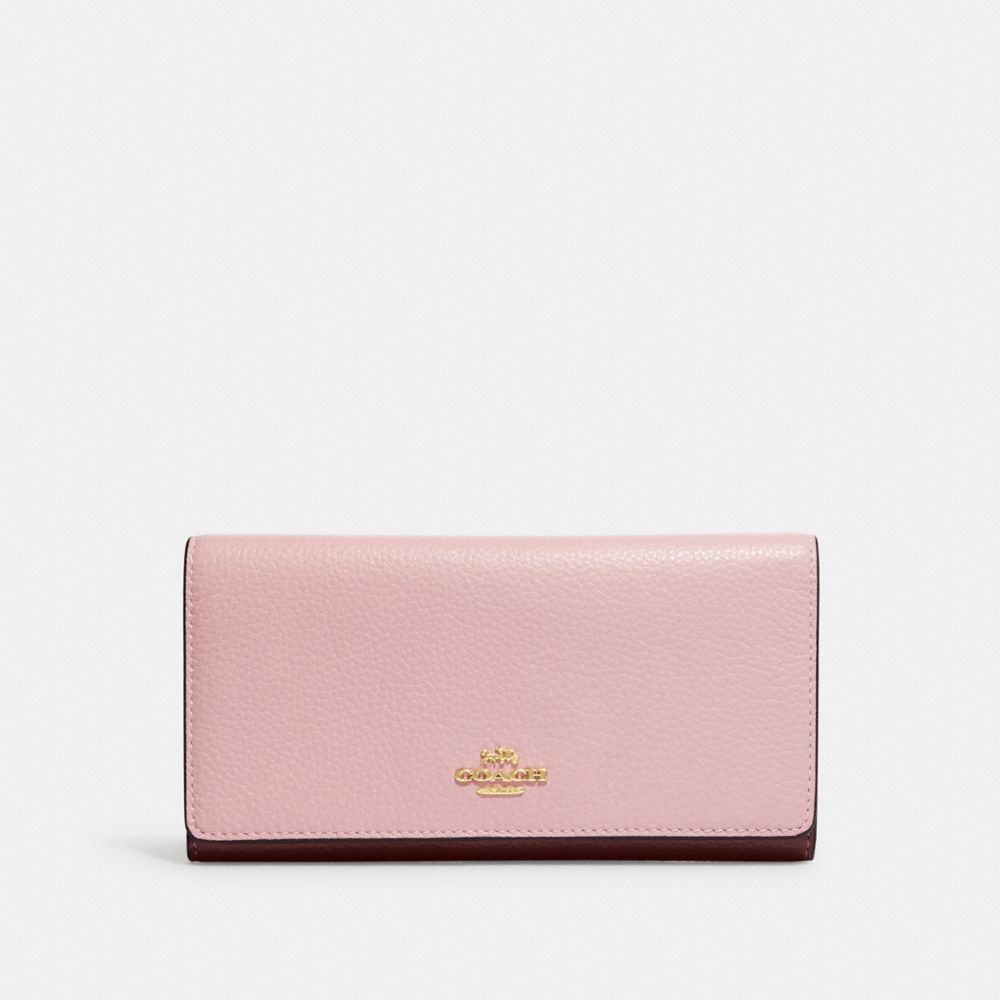 Slim Trifold Wallet - CG598 - Im/Powder Pink Wine Multi