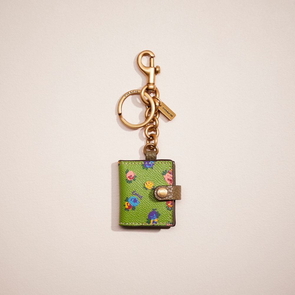 COACH CG620 Remade Picture Frame Bag Charm Green Multi
