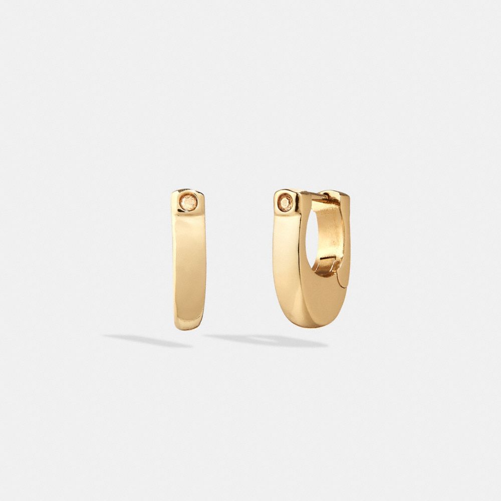CG658 - Chunky Signature Small Hoop Earrings GOLD/GOLD