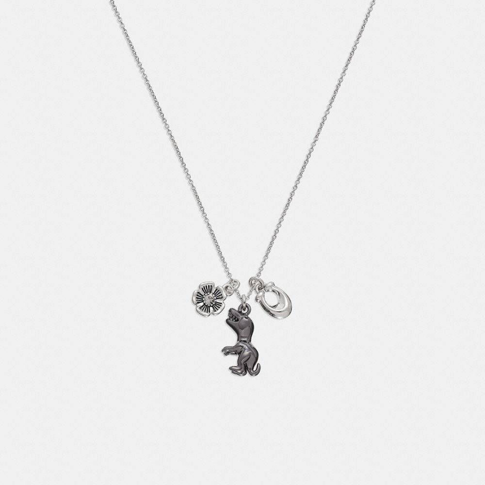 CG681 - Rexy Signature Charm Necklace Silver