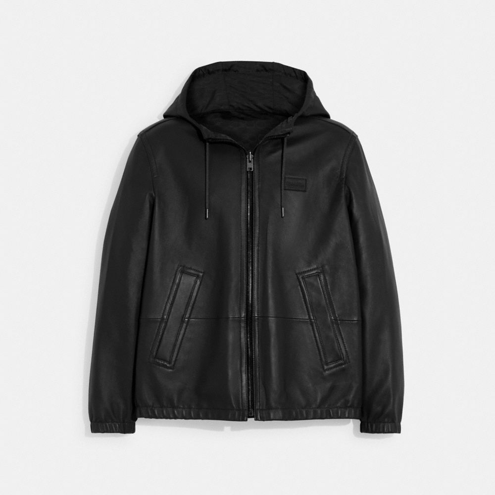 CG690 - Reversible Leather Jacket Charcoal Signature/Black