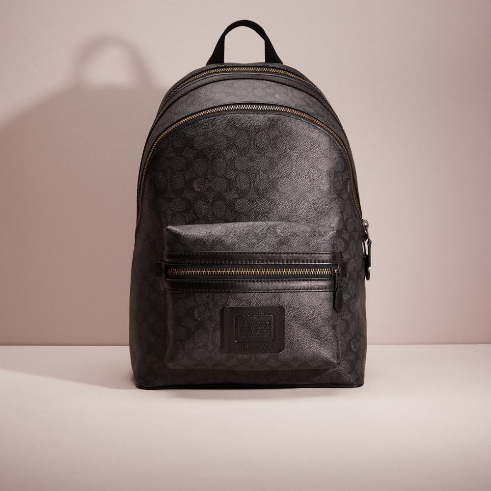 CG701 - Restored Academy Backpack In Signature Canvas Gunmetal/CHARCOAL