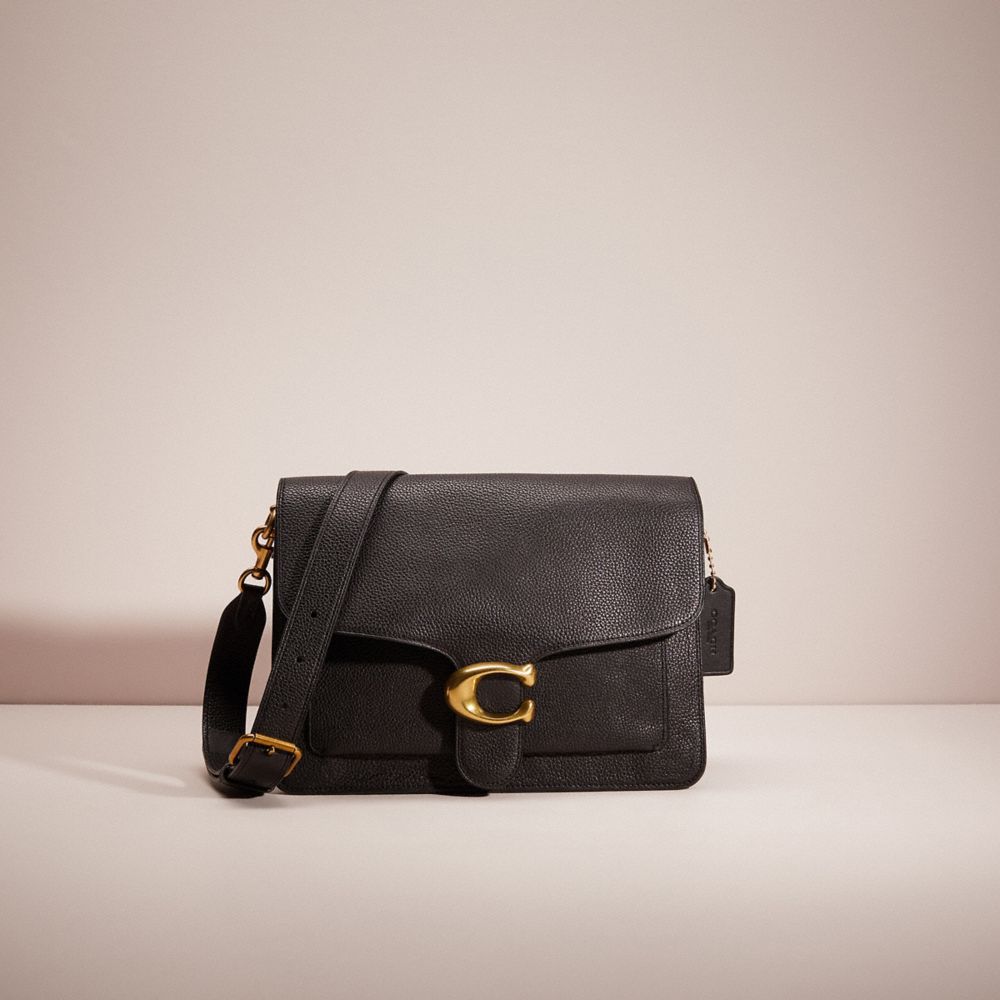 CG702 - Restored Tabby Shoulder Bag Brass/Black