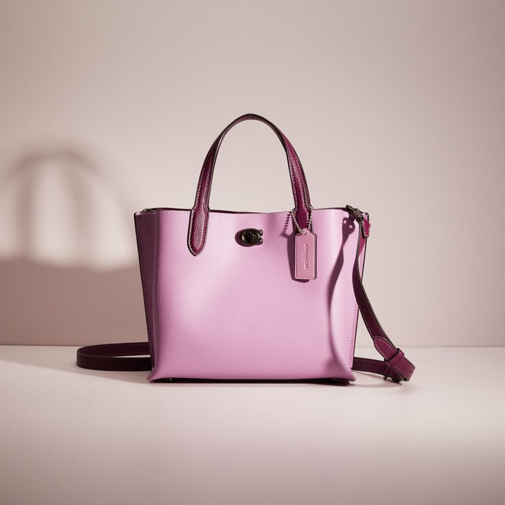 CG714 - Restored Willow Tote 24 In Colorblock Pewter/Violet Orchid