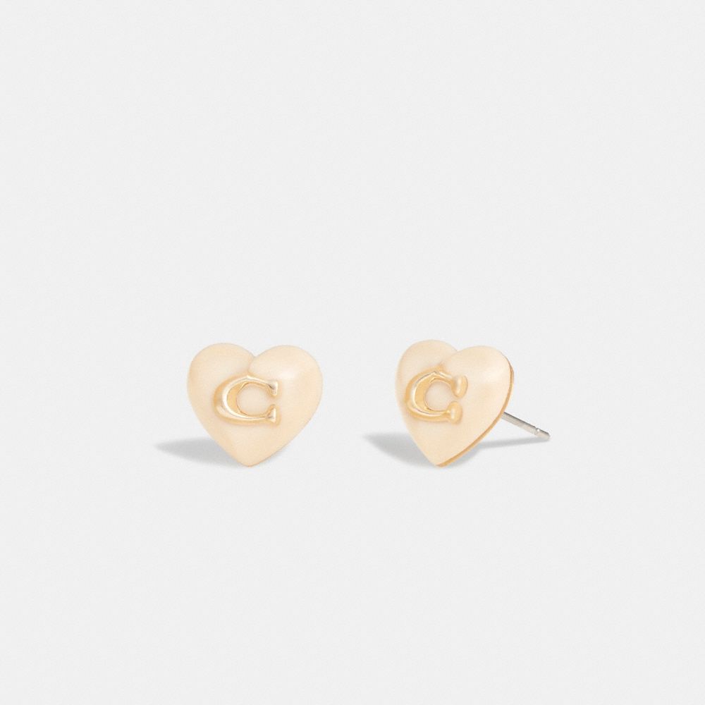 CG759 - Signature Heart Stud Earrings Blush