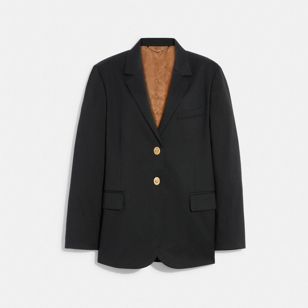 CG798 - Relaxed Blazer With Signature Lining Black