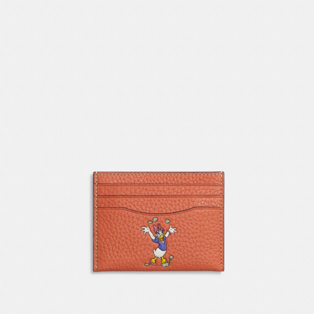 DISNEY X COACH CARD CASE IN REGENERATIVE LEATHER