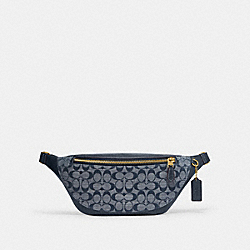 Warren Belt Bag In Signature Chambray - CG994 - Brass/Denim