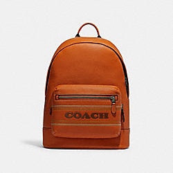 West Backpack With Coach Stripe - CG995 - Black Antique Nickel/Canyon Multi