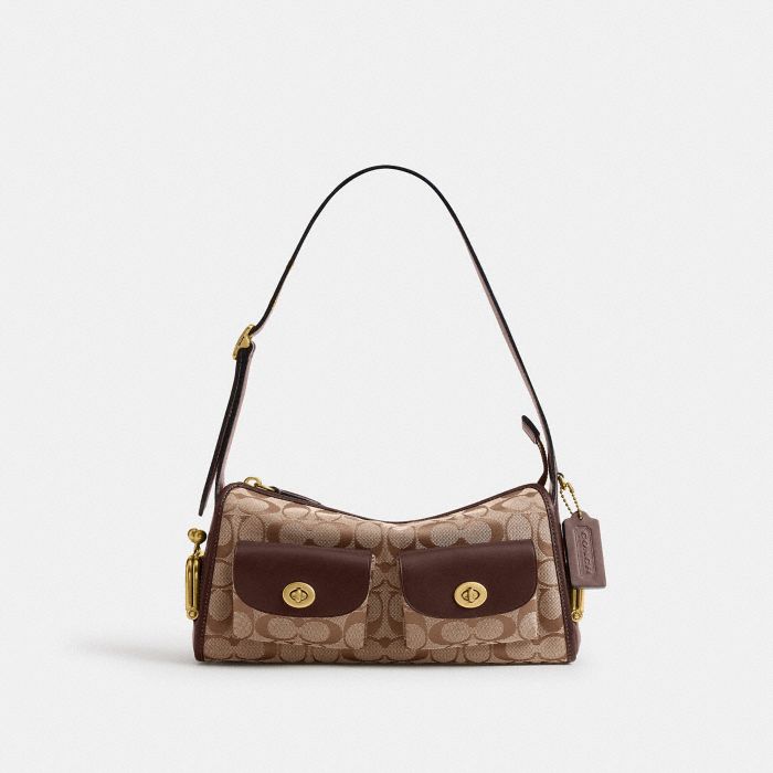 HAVERSACK 經典 SIGNATURE TURNLOCK 提花織布 27 單肩手袋