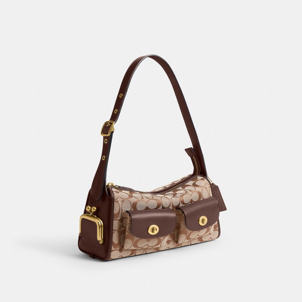 TURNLOCK HAVERSACK 經典 SIGNATURE 提花織布 27 單肩手袋