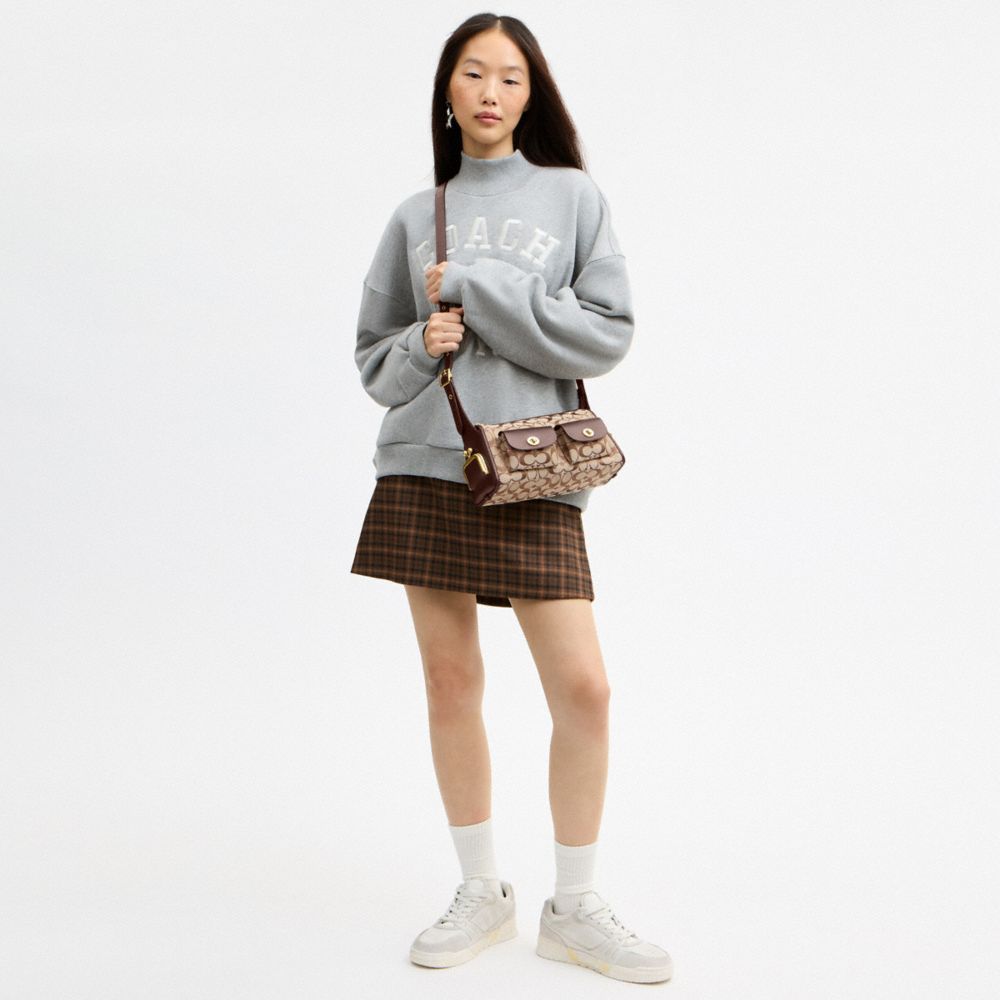 TURNLOCK HAVERSACK 經典 SIGNATURE 提花織布 27 單肩手袋