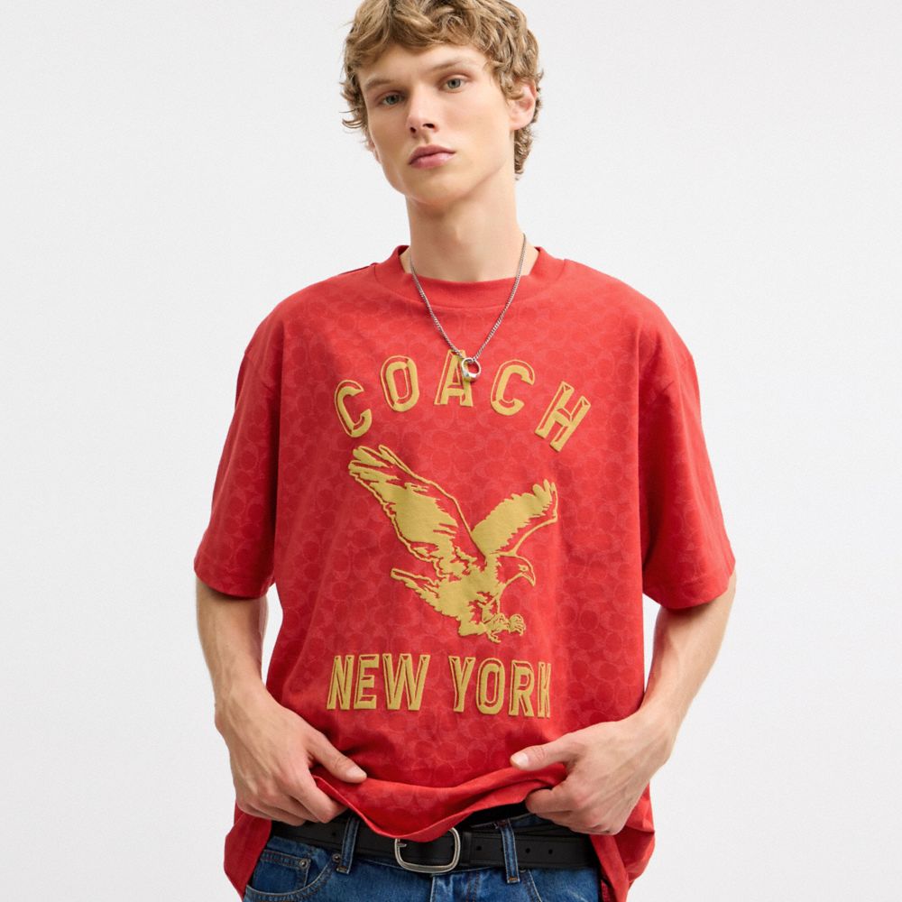 EAGLE SHORT SLEEVE RELAXED T-SHIRT IN ORGANIC COTTON