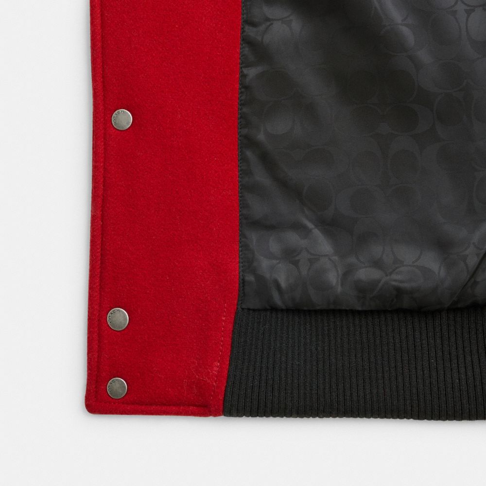 WOOL LEATHER VARSITY JACKET