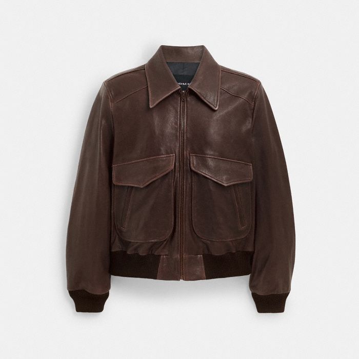 BOMBER 皮革夾克