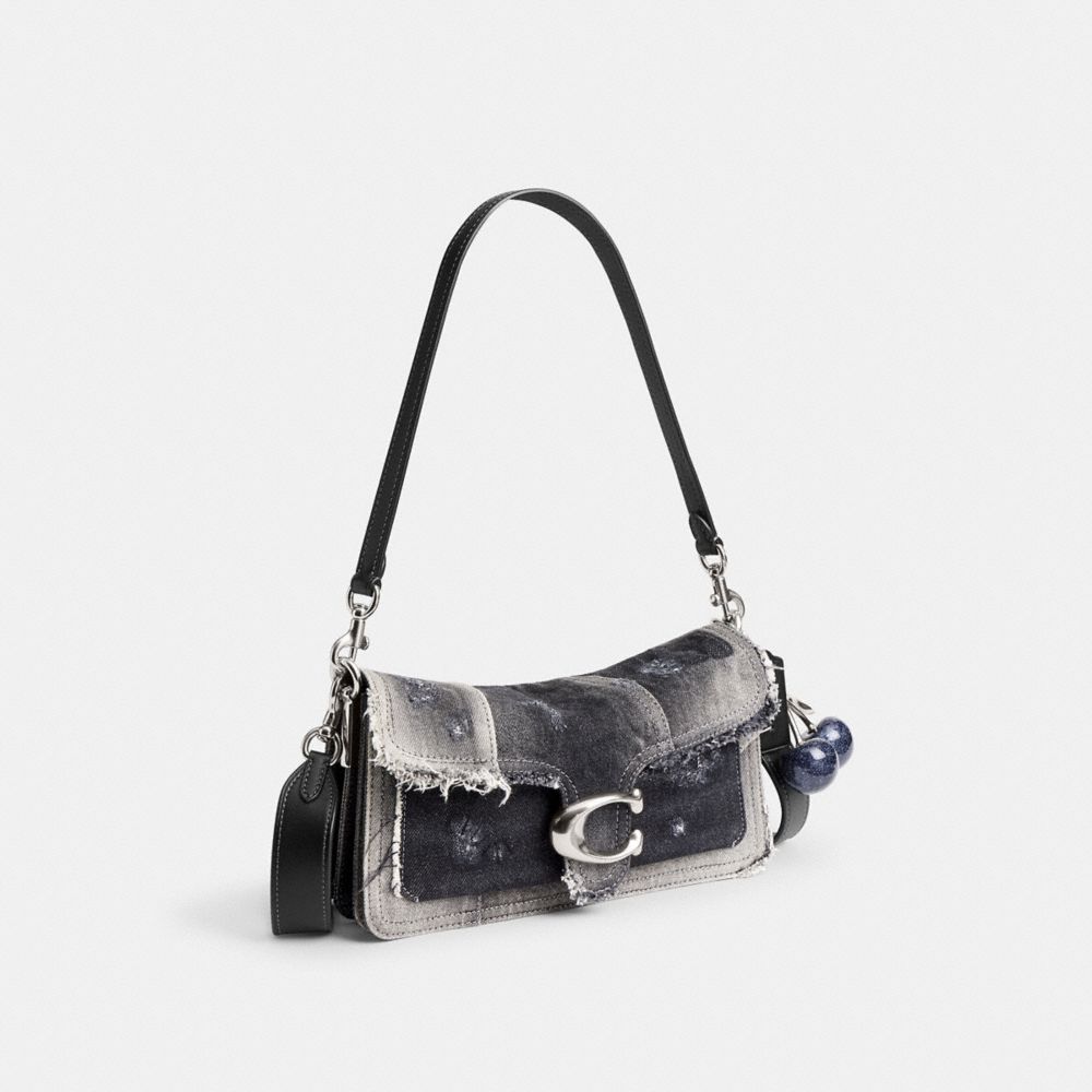 TABBY SHOULDER BAG 26 WITH PATCHWORK AND CHERRY CHARM