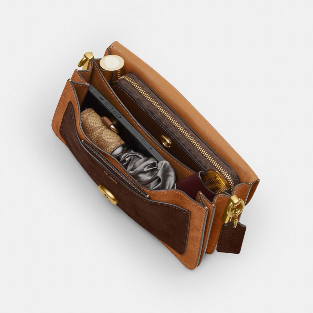 TABBY SHOULDER BAG 26 IN COLORBLOCK WITH MOTIF CHAIN