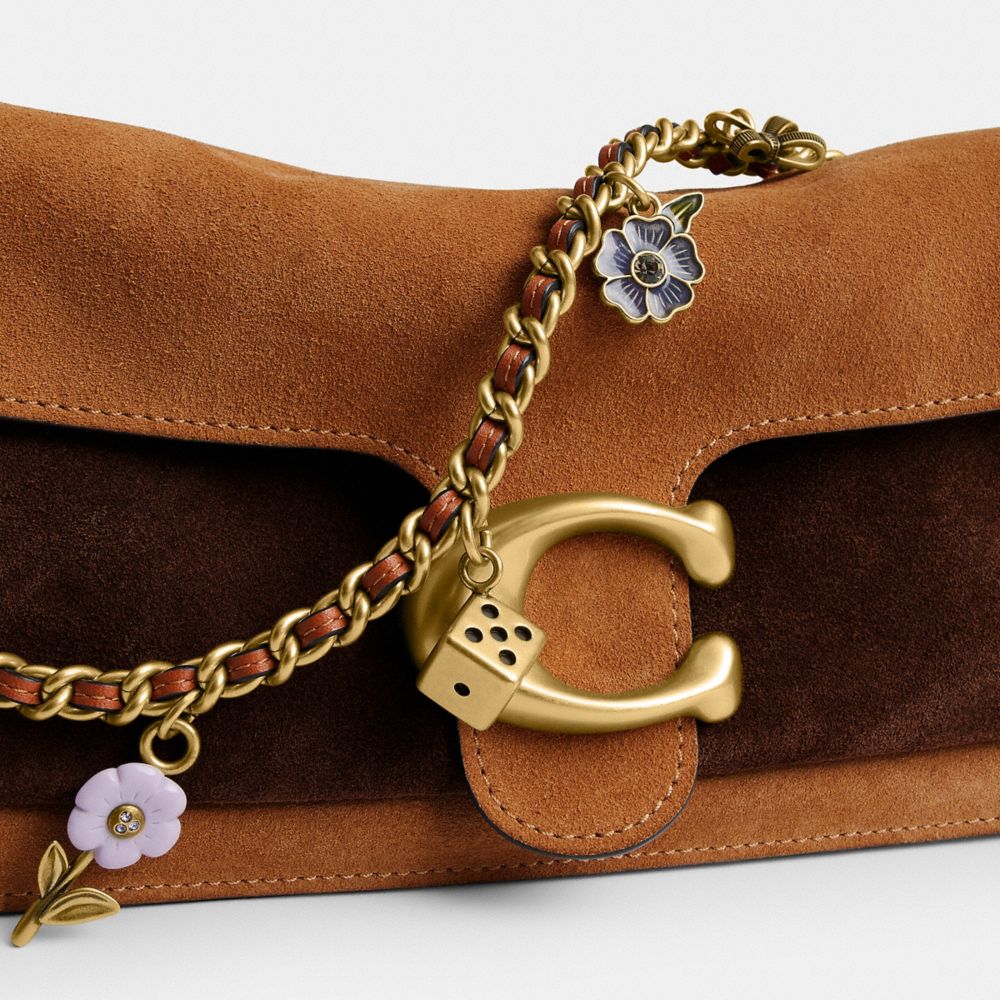 TABBY SHOULDER BAG 26 IN COLORBLOCK WITH MOTIF CHAIN
