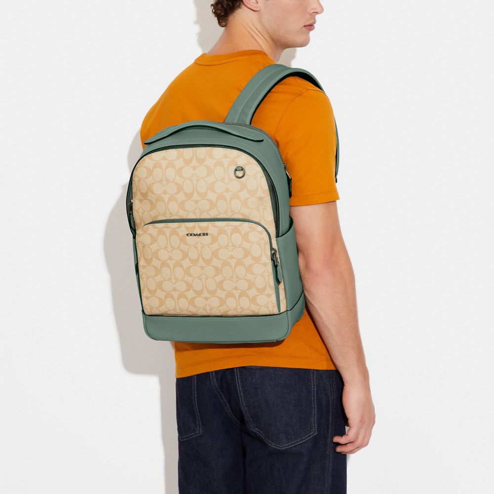 GRAHAM BACKPACK IN COLORBLOCK SIGNATURE CANVAS