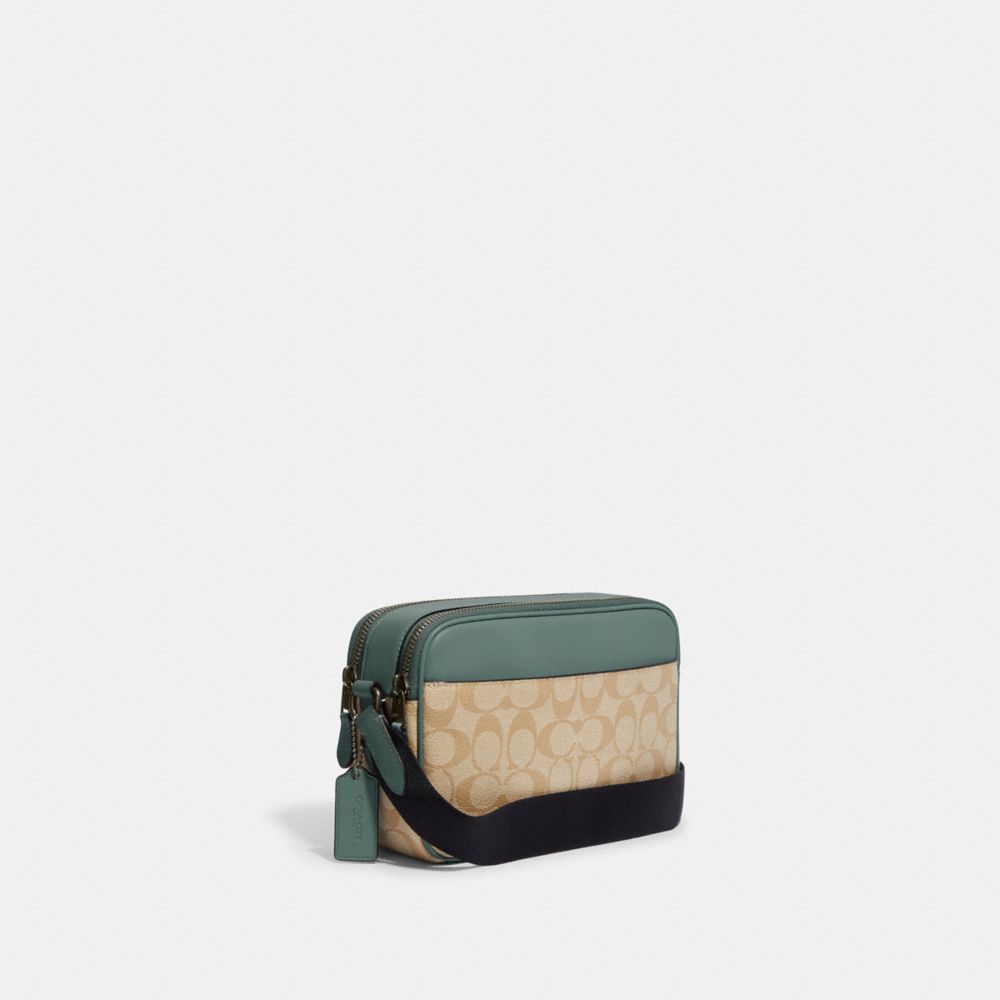 GRAHAM CROSSBODY IN COLORBLOCK SIGNATURE CANVAS