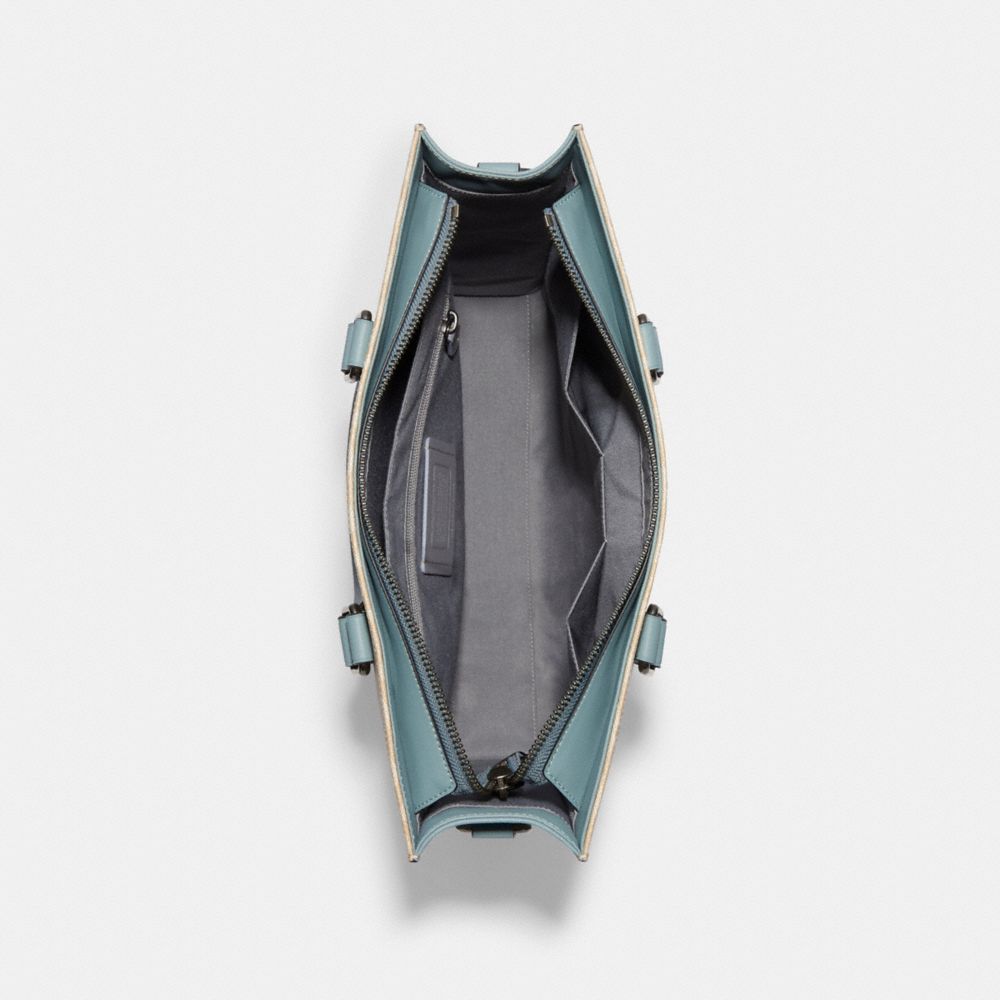 GRAHAM STRUCTURED TOTE IN COLORBLOCK SIGNATURE CANVAS