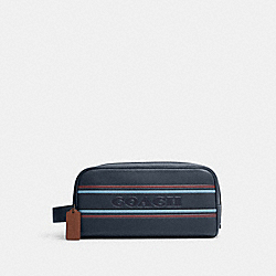 Large Travel Kit With Coach Stripe - CH077 - Gunmetal/Denim Multi