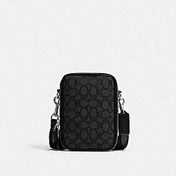 Stanton Crossbody In Signature Jacquard - CH097 - Silver/Charcoal/Black