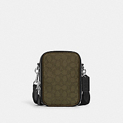 Stanton Crossbody In Signature Jacquard - CH097 - Silver/Olive Drab/Utility Green