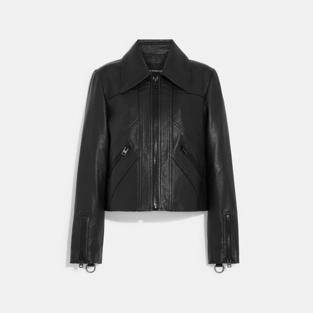 CH122 - Groovy Leather Jacket Black