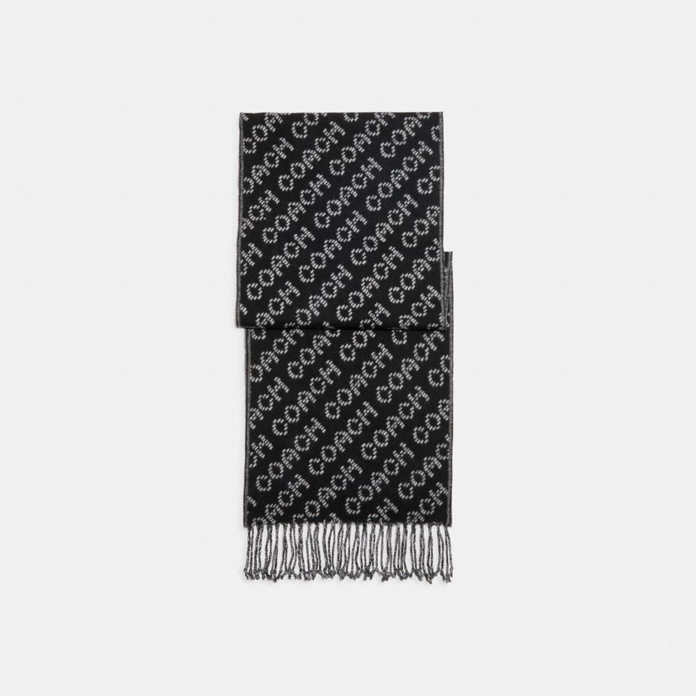 COACH Ch135 - SIGNATURE SCARF - BLK / WHITE | COACH MEN