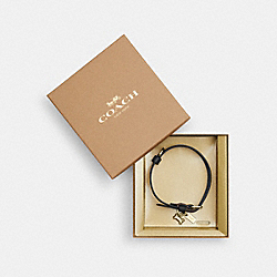 Boxed Medium Pet Collar In Signature Canvas - CH146 - Gold/Brown Black