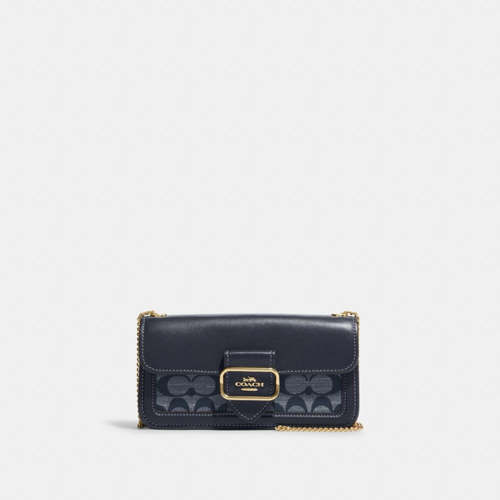 COACH CH150 Morgan Crossbody In Signature Chambray Gold/Denim Multi