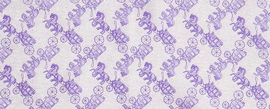 HORSE AND CARRIAGE PRINT SILK SQUARE SCARF
