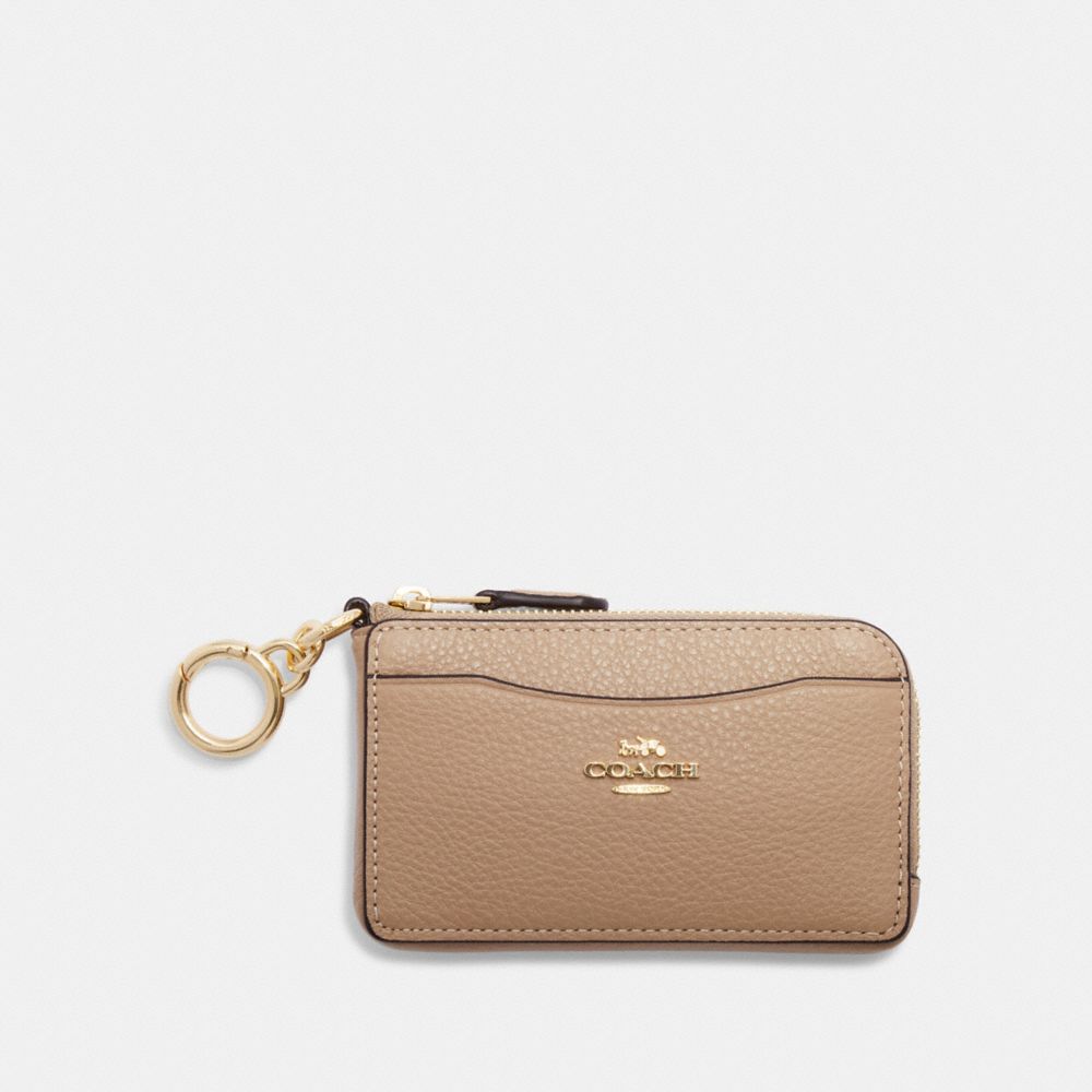 COACH CH162 Multifunction Card Case GOLD/TAUPE