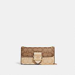 Morgan Crossbody In Blocked Signature Canvas - CH167 - Gold/Light Khaki Multi